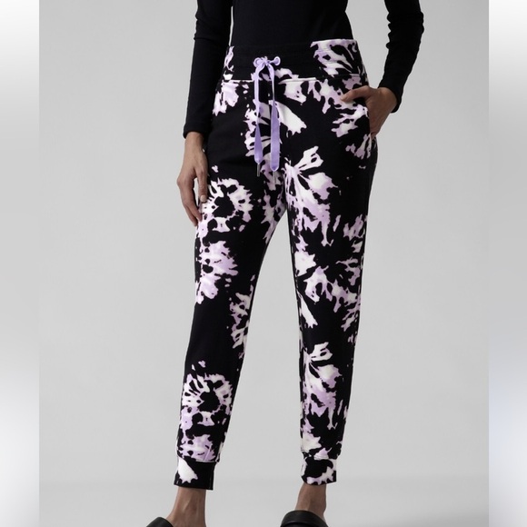Athleta Willow Elfin Purple Drawstring Waistband Balance Jogger Pants SP NEW! - Picture 1 of 9